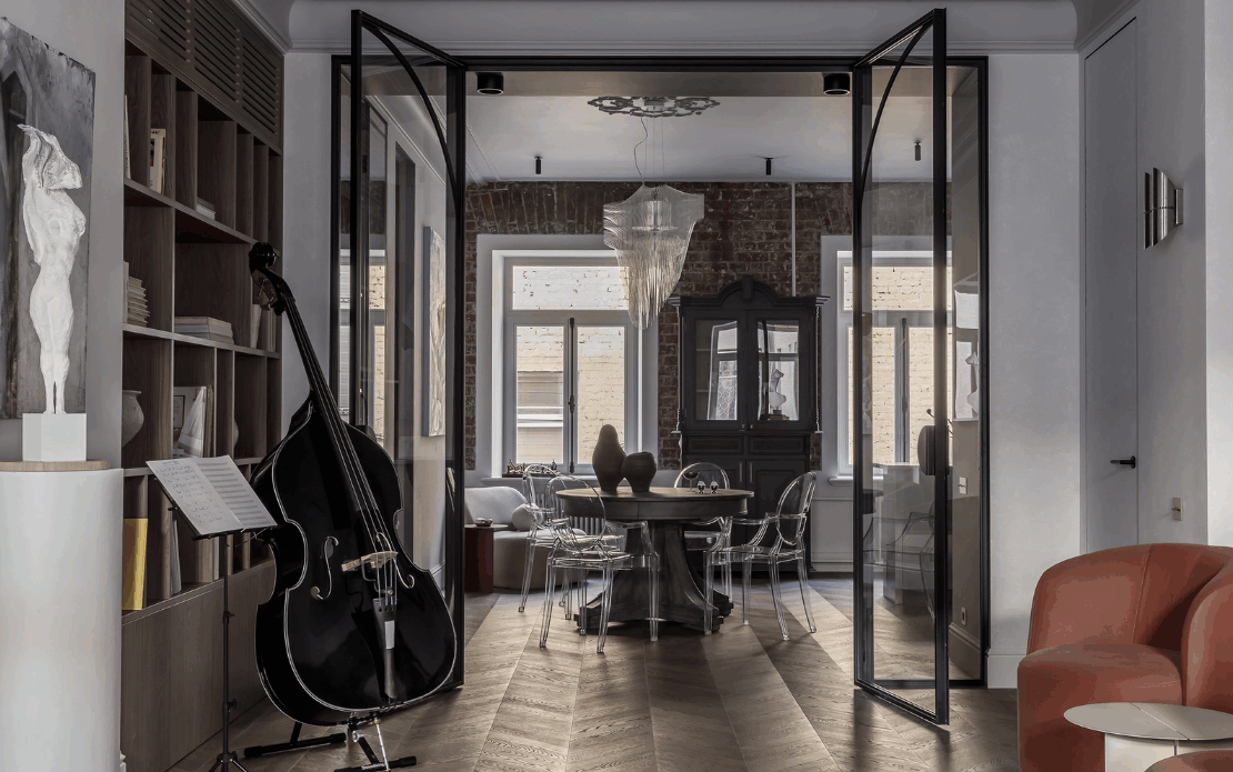 Стальная кухня AWELT в квартире-клубе «На Страстном» журнал Interiors the best